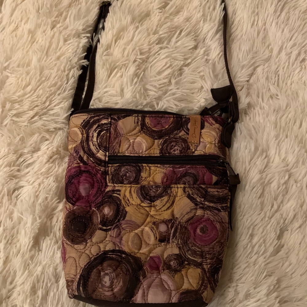 Donna Sharp crossbody bag. Colorful material, light weight, easy to clean.